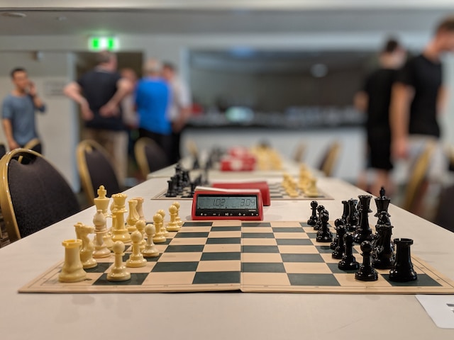 Stanowisko do gry w klubie szachowym