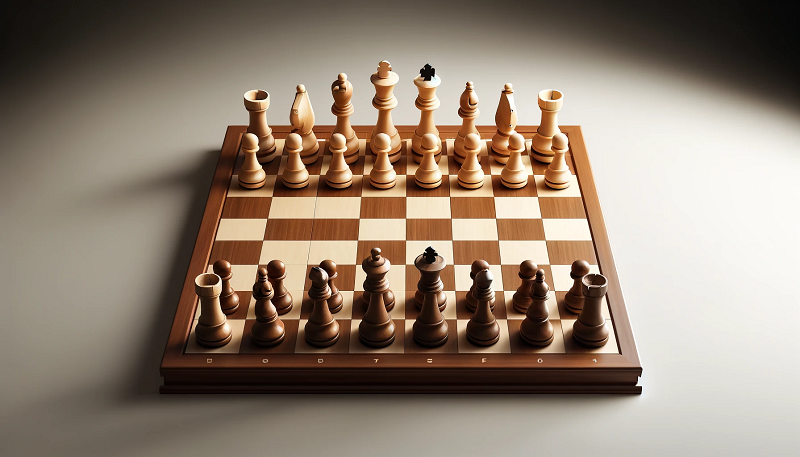 szachy na białym stole